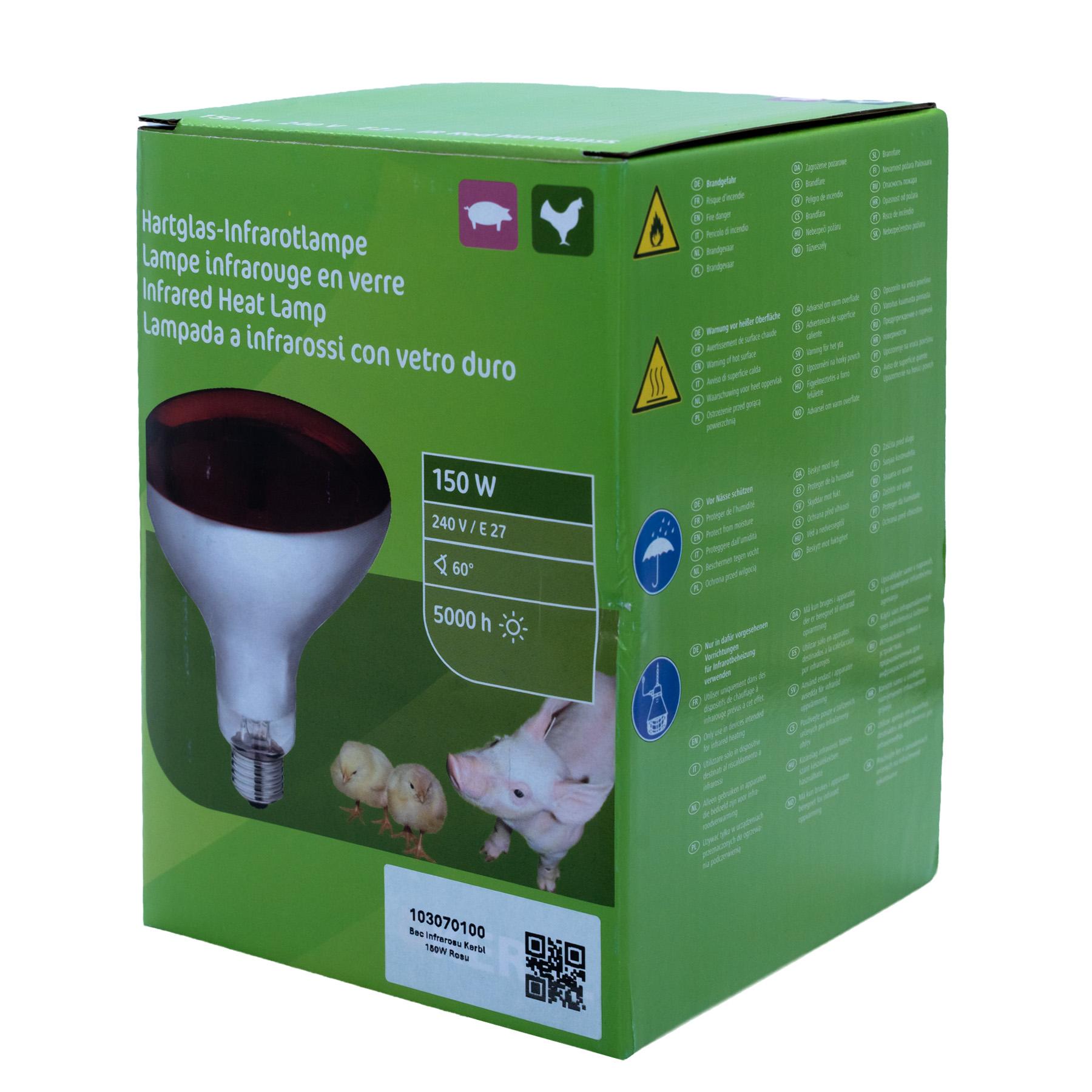 Kerbl 150W piros infralámpa izzó