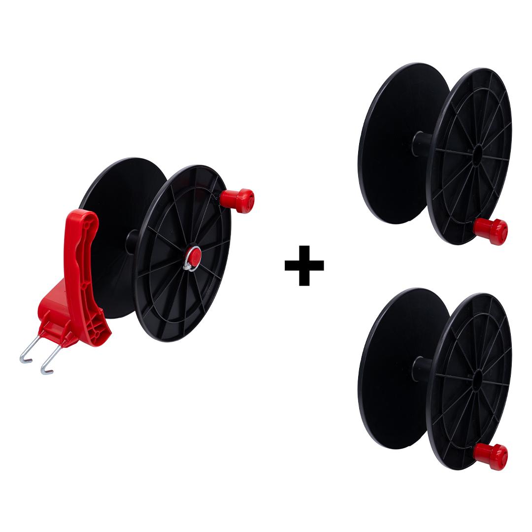 PREMIUM Reel with Drum for NEXON Electric Fence Wire with 2 Spare Spools