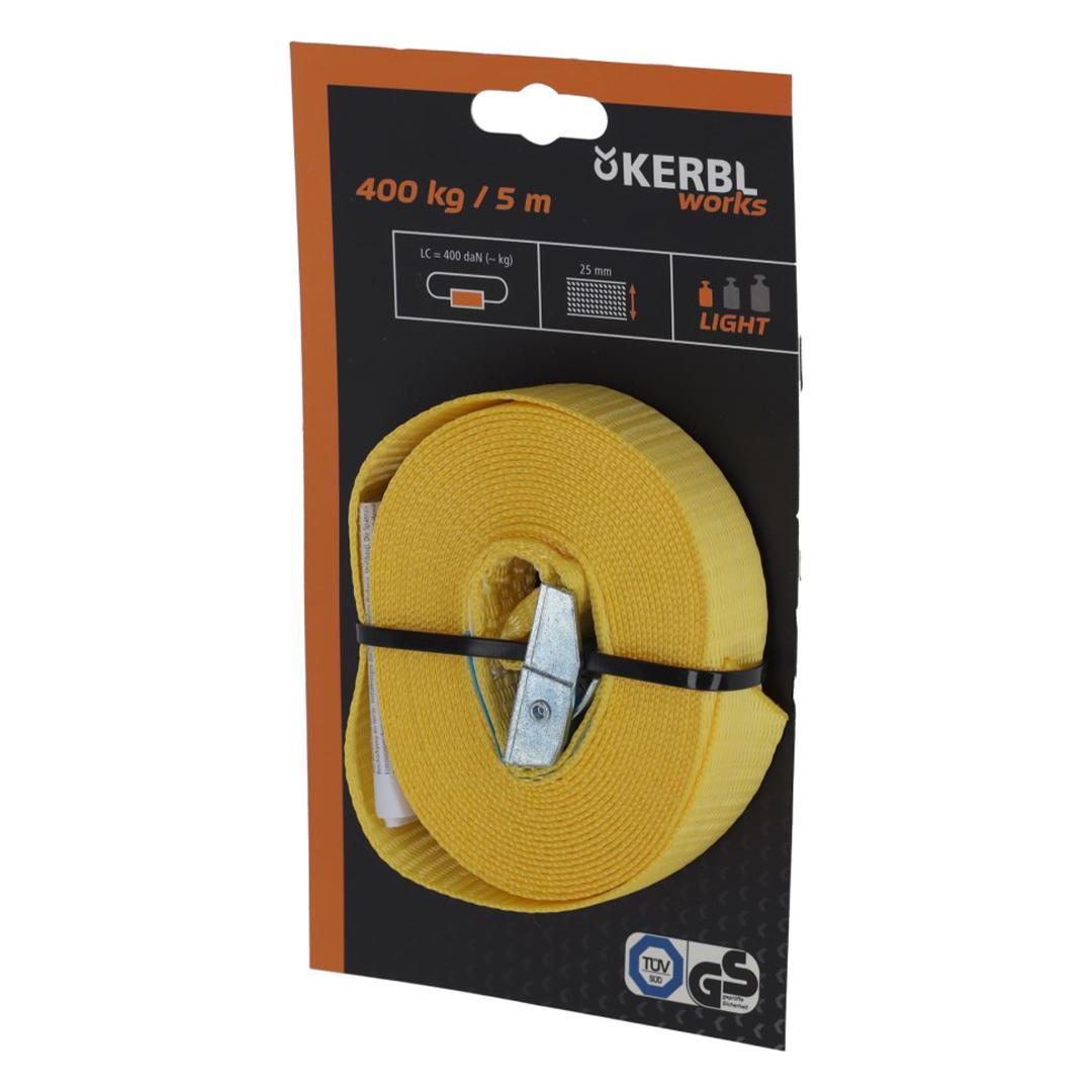 Cam Buckle Strap 5 m / 25 mm – 400 kg capacity, yellow