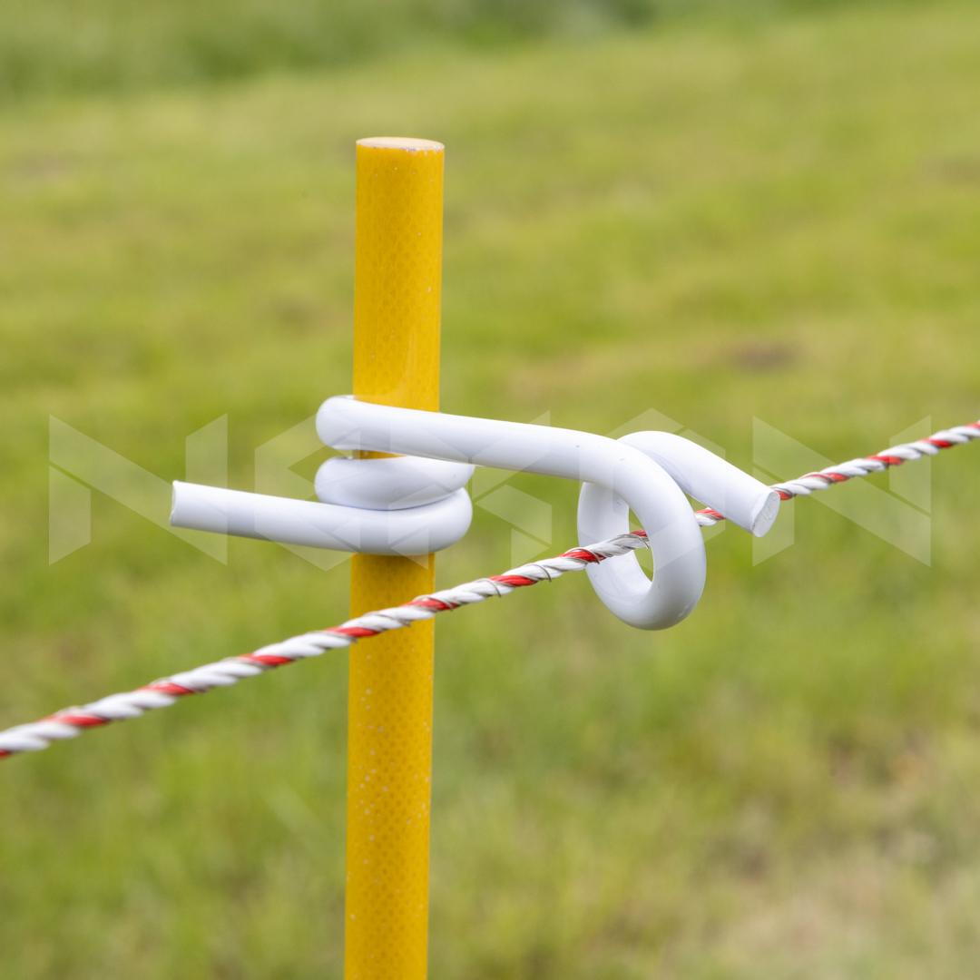Izolator gard electric NEXON rotund 12mm pentru stalp din fibra de sticla