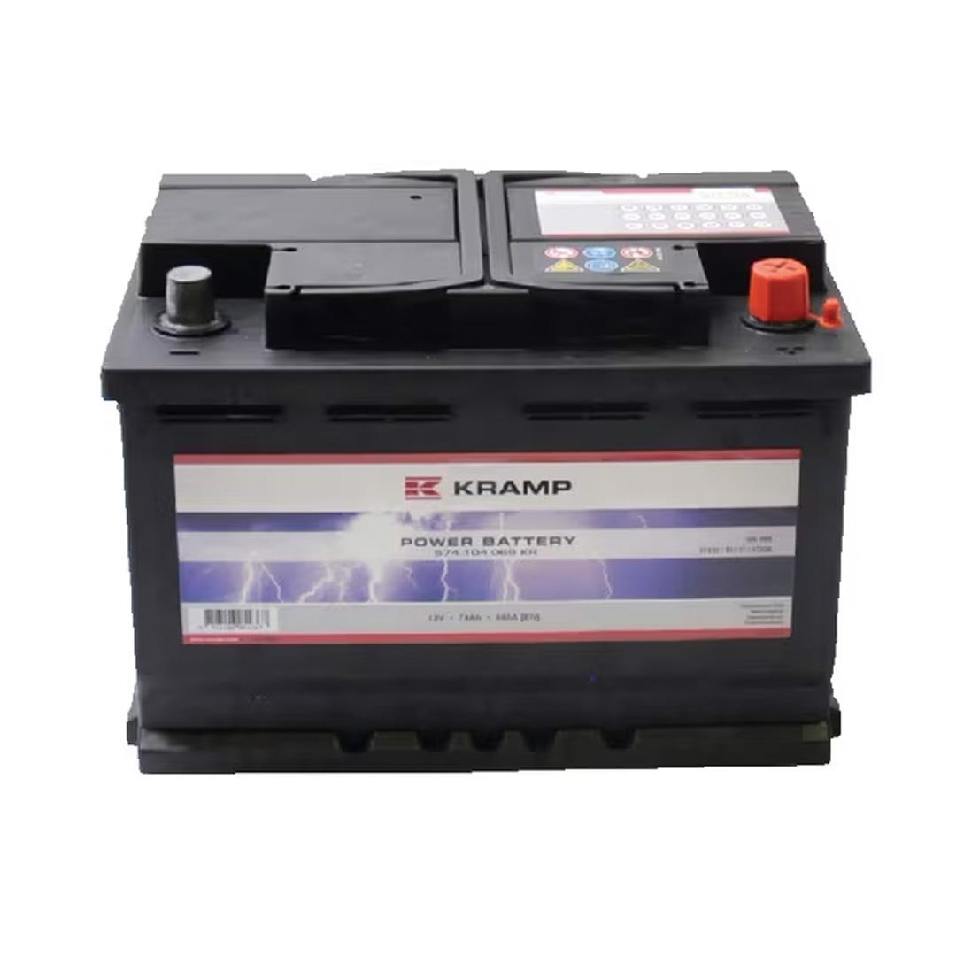 Baterie 12V 74Ah 680A Kramp pentru utilaje și gard electric