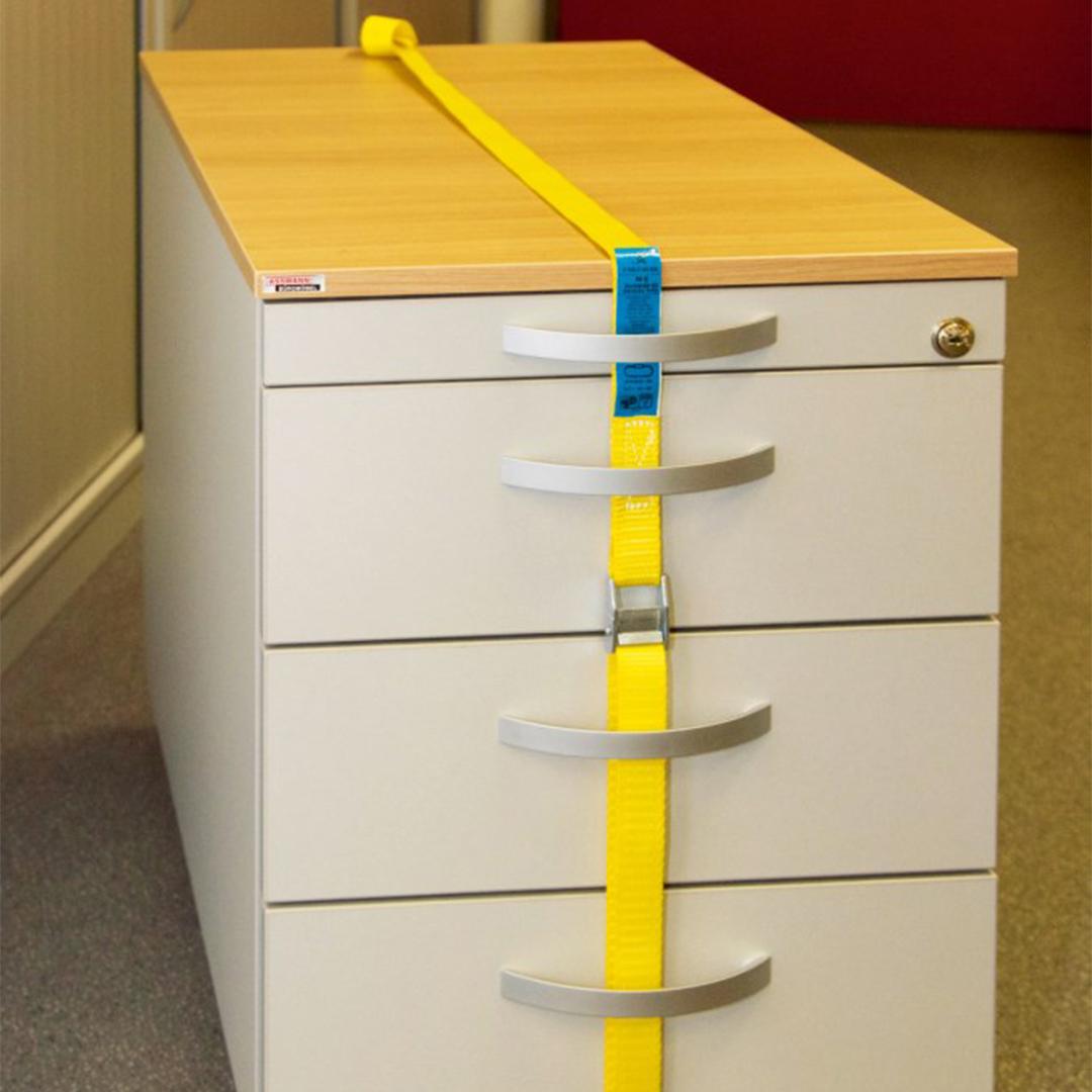 Cam Buckle Strap 5 m / 25 mm – 400 kg capacity, yellow