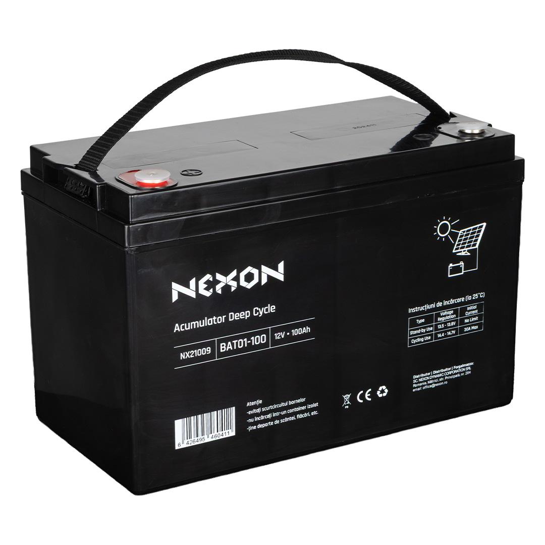 Ólomsavas akkumulátor napelemhez, 12V 100Ah NEXON