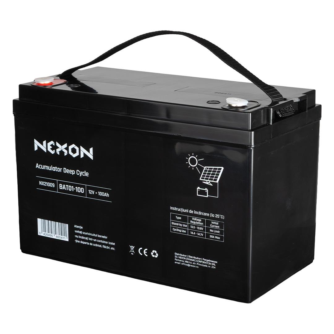 Ólomsavas akkumulátor napelemhez, 12V 100Ah NEXON