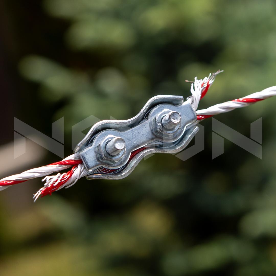 Electric fence wire connector – 2 mm / 3 mm / 4 mm / 5 mm / 6 mm – NEXON