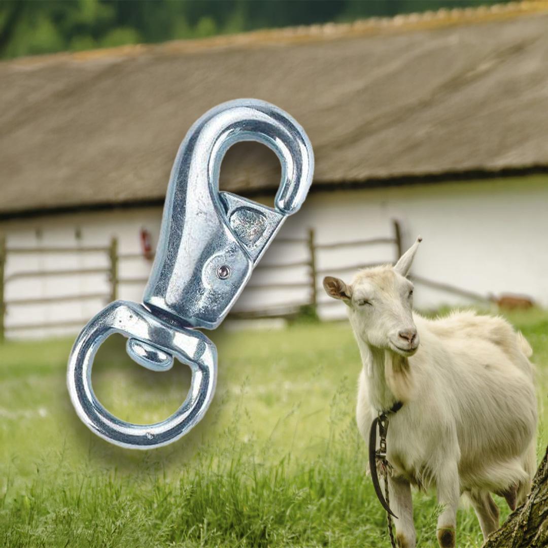 Karabiner kerek gyűrűvel lánchoz