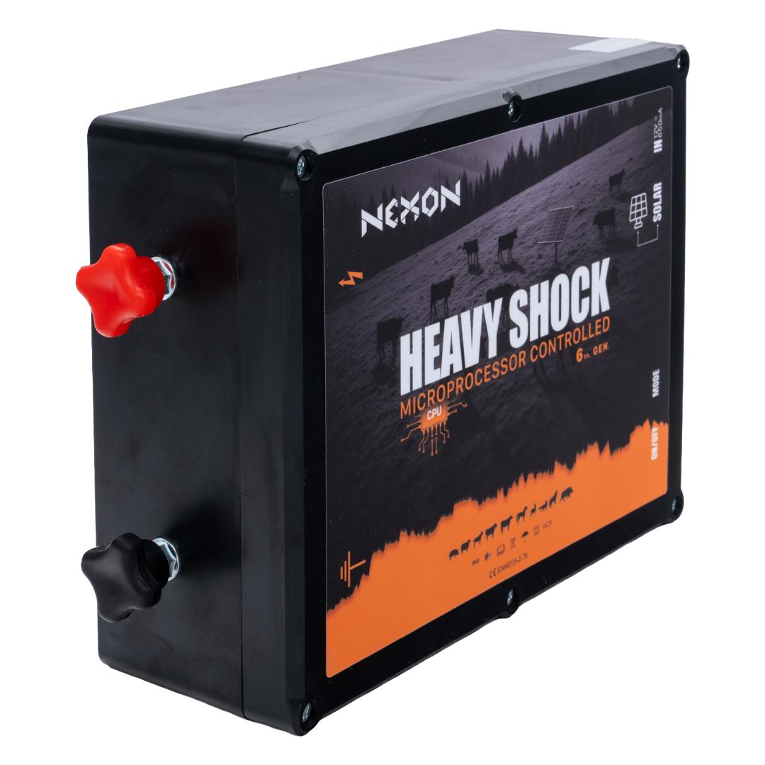 Electric fence kit NEXON HeavyShock PRO 2.5J Solar & Box, Polywire 1500m, 180kg