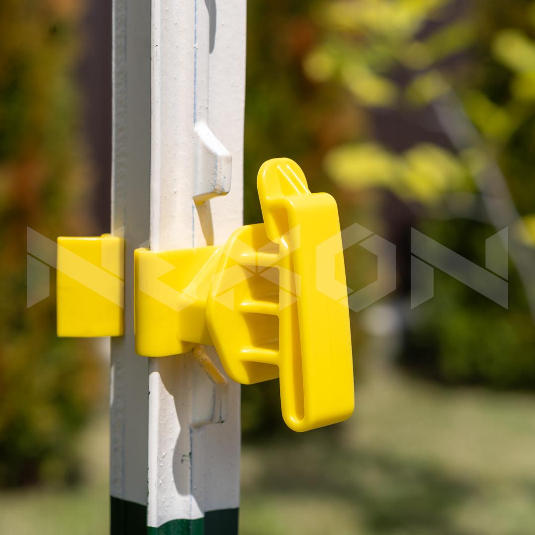 Izolator pentru banda gard electric T-post NEXON modular galben