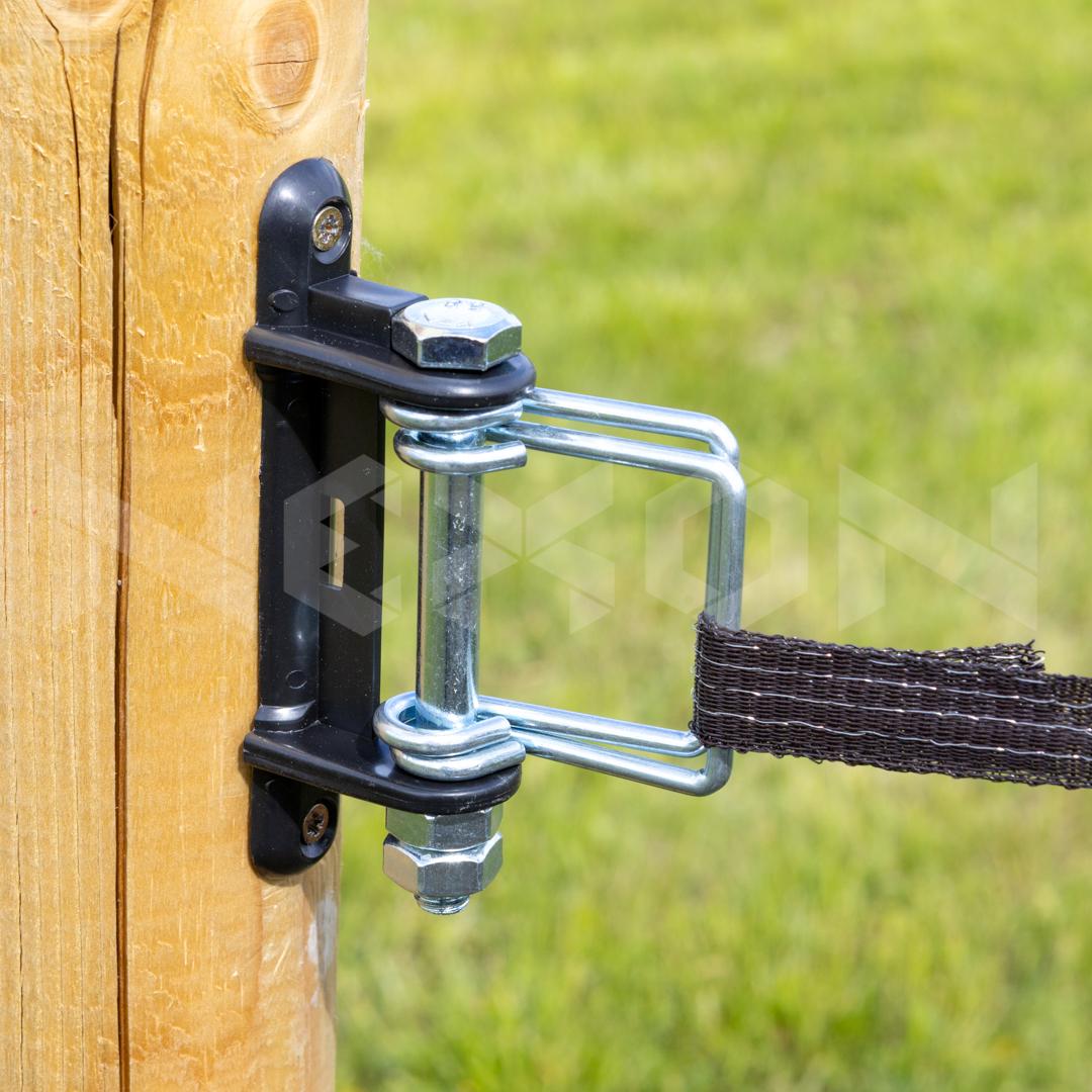 Izolator colț cu conectori pentru gard electric cu bandă NEXON