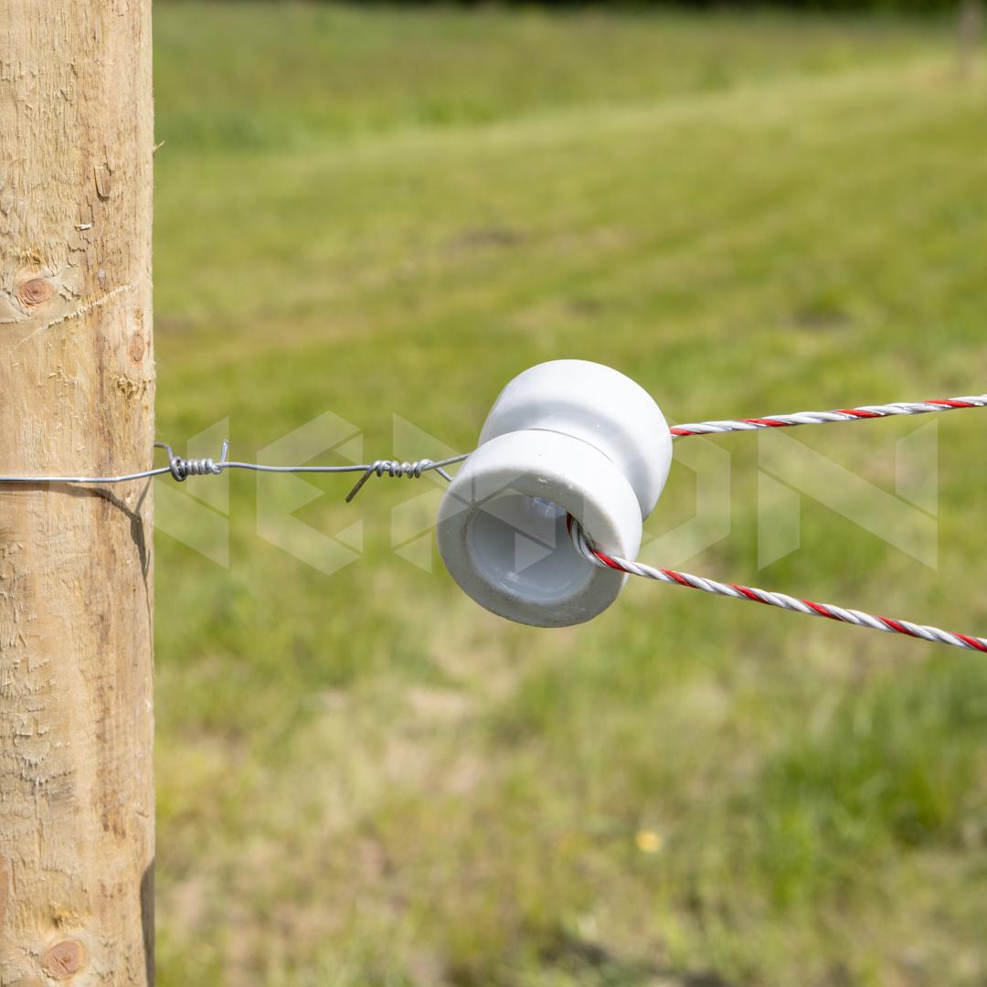 Izolator de colt din portelan, pentru gard electric - NEXON