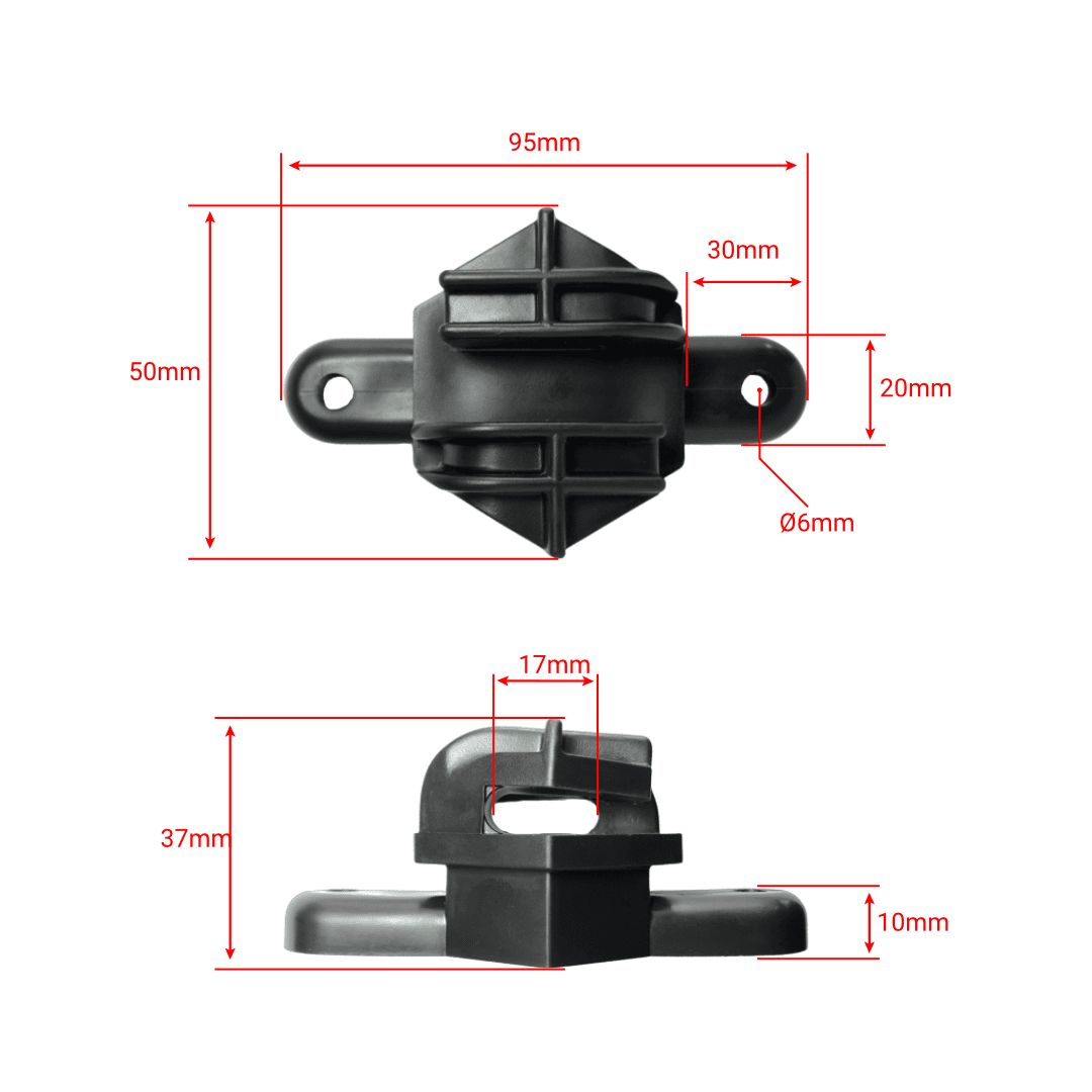 Izolator plat pentru gard electric industrial NEXON