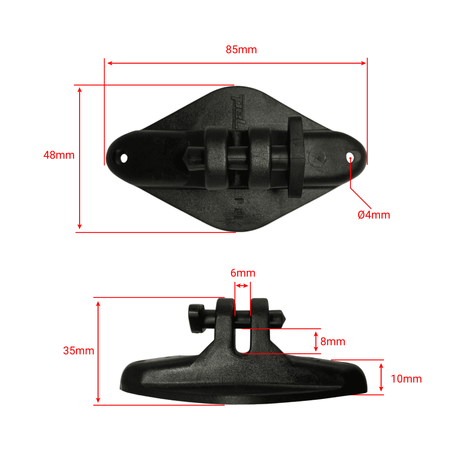 Izolator plat tip diamant pentru gard electric NEXON