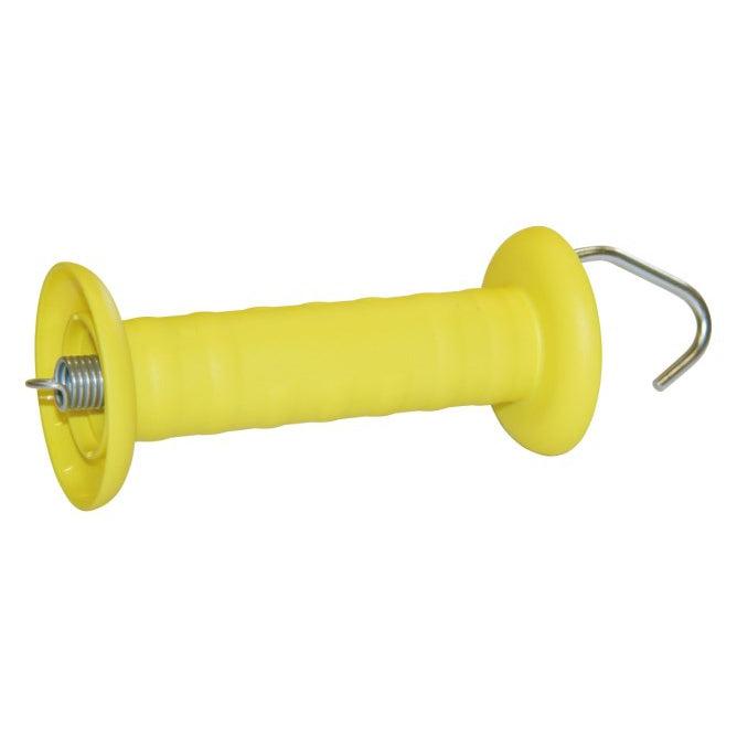 Yellow Handle for electric fence gate with spring and hook NEXON