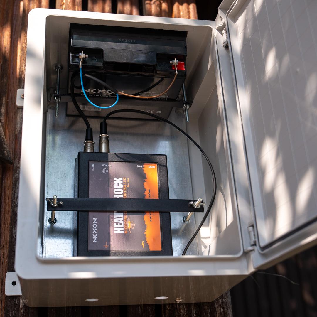 Electric fence kit NEXON HeavyShock PRO 5.0J Solar & Box, Polywire 1500m, 180kg