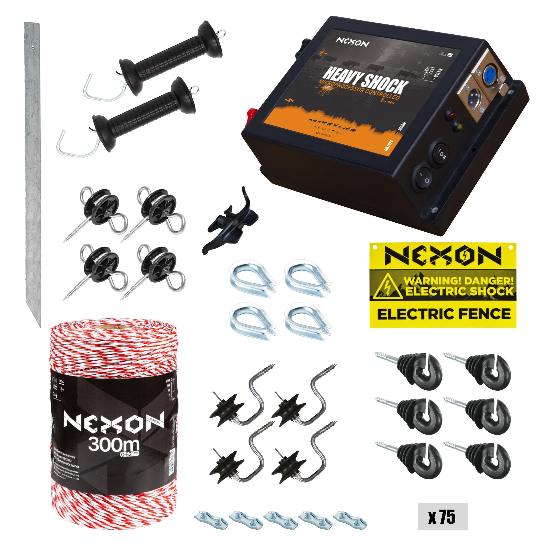 NEXON HeavyShock PRO 2.5 J villanypásztor csomag, 300m