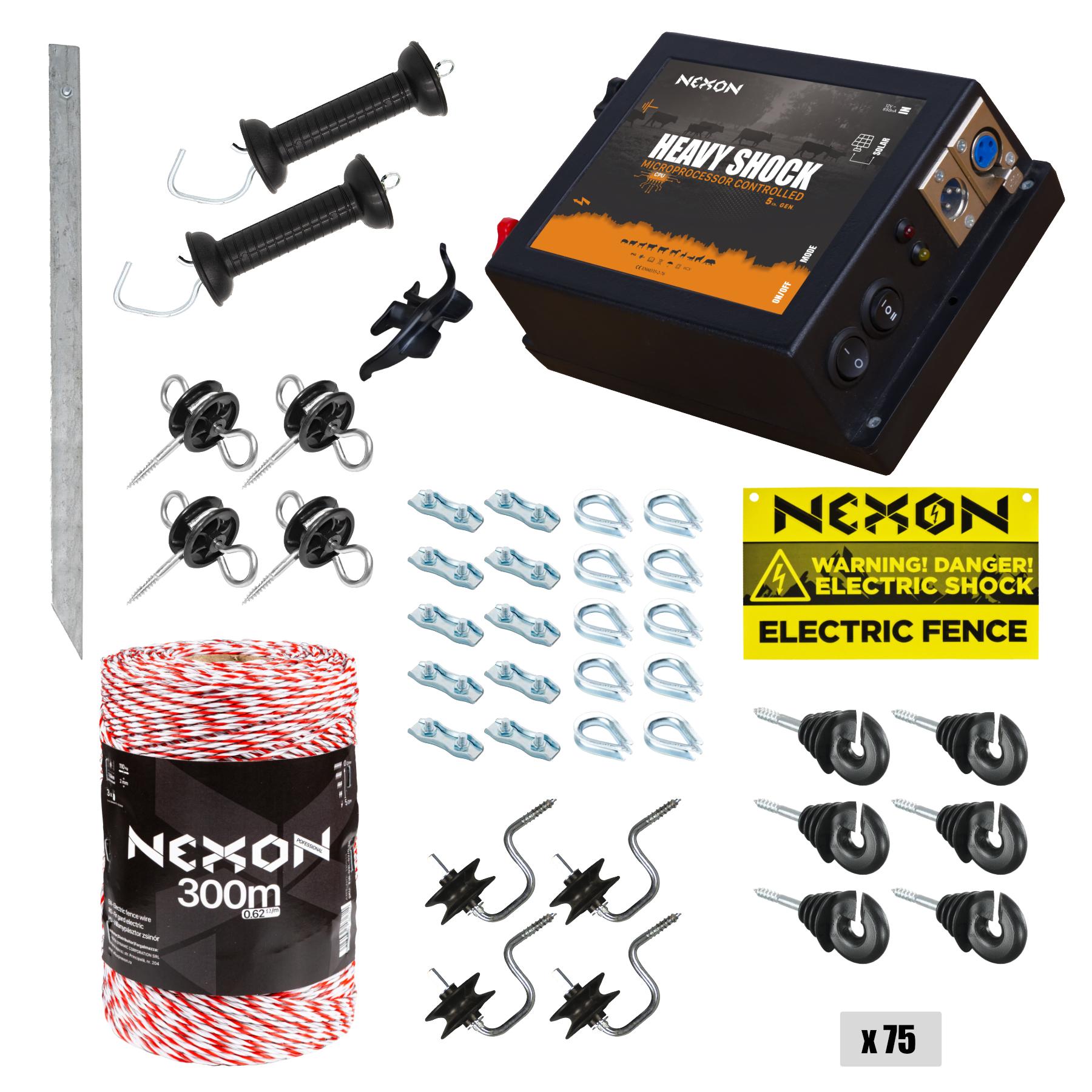NEXON HeavyShock PRO 2.5 J electric fence kit, 300m