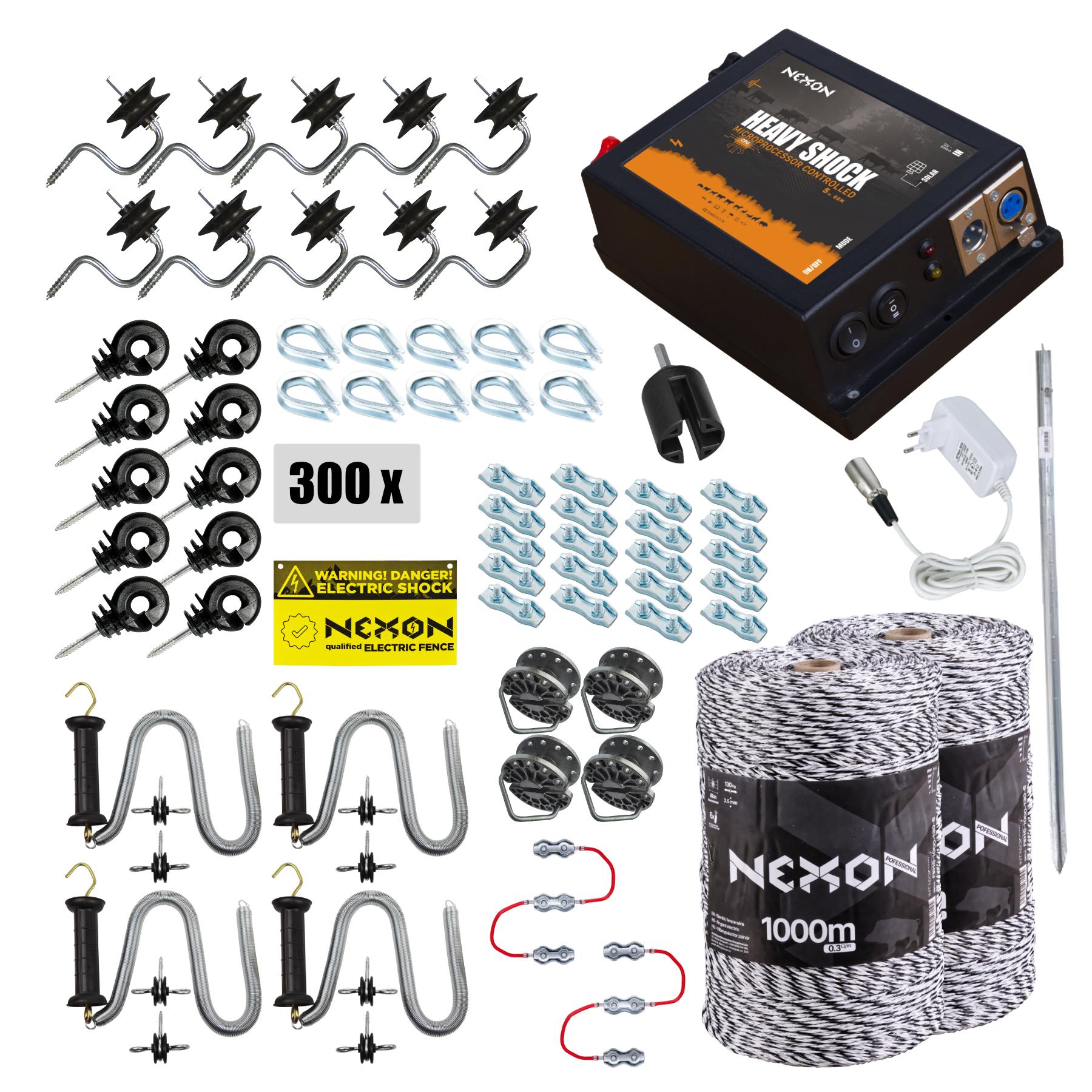 Villanypásztor csomag NEXON HeavyShock PRO 5.0J, zsinór 2000m, 6 szál, 120kg