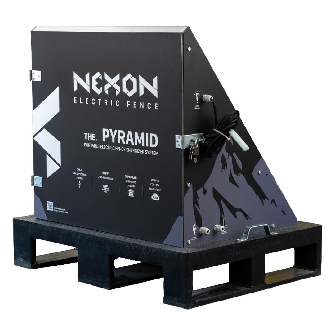 Portable Electric Fence NEXON PYRAMID 10J GPS with Solar Panel and Battery