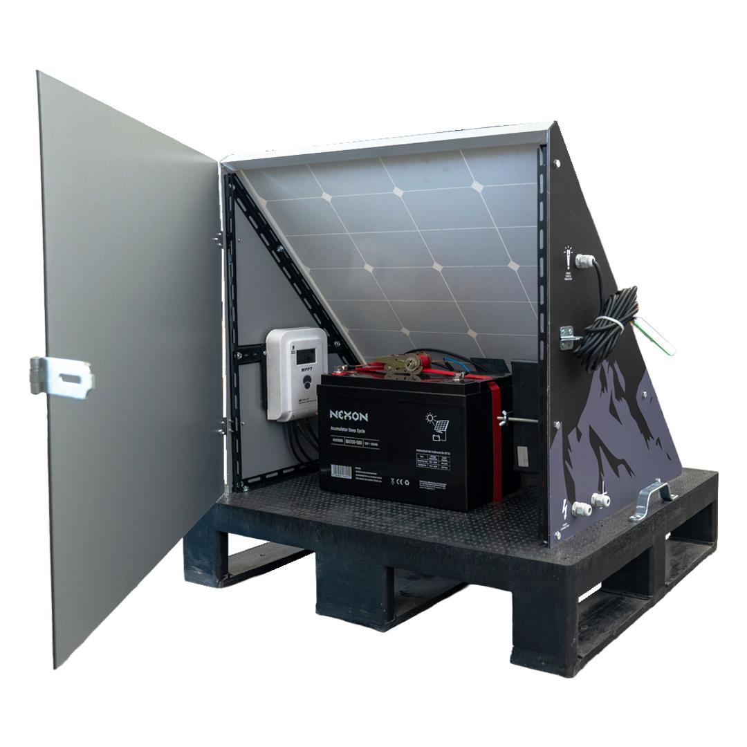Portable Electric Fence NEXON PYRAMID 10J GPS with Solar Panel and Battery