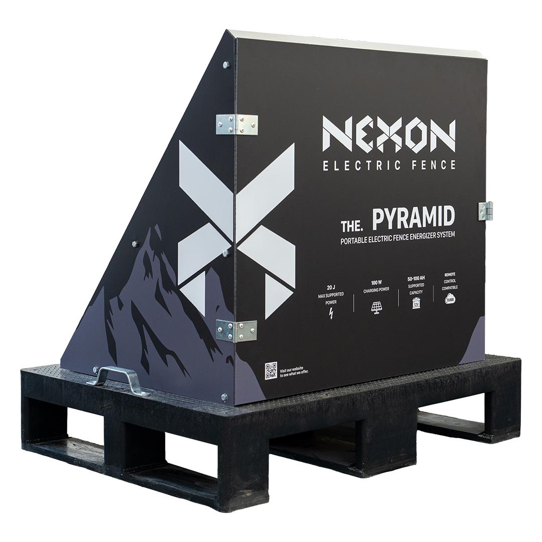 Portable Electric Fence NEXON PYRAMID 10J GPS with Solar Panel and Battery