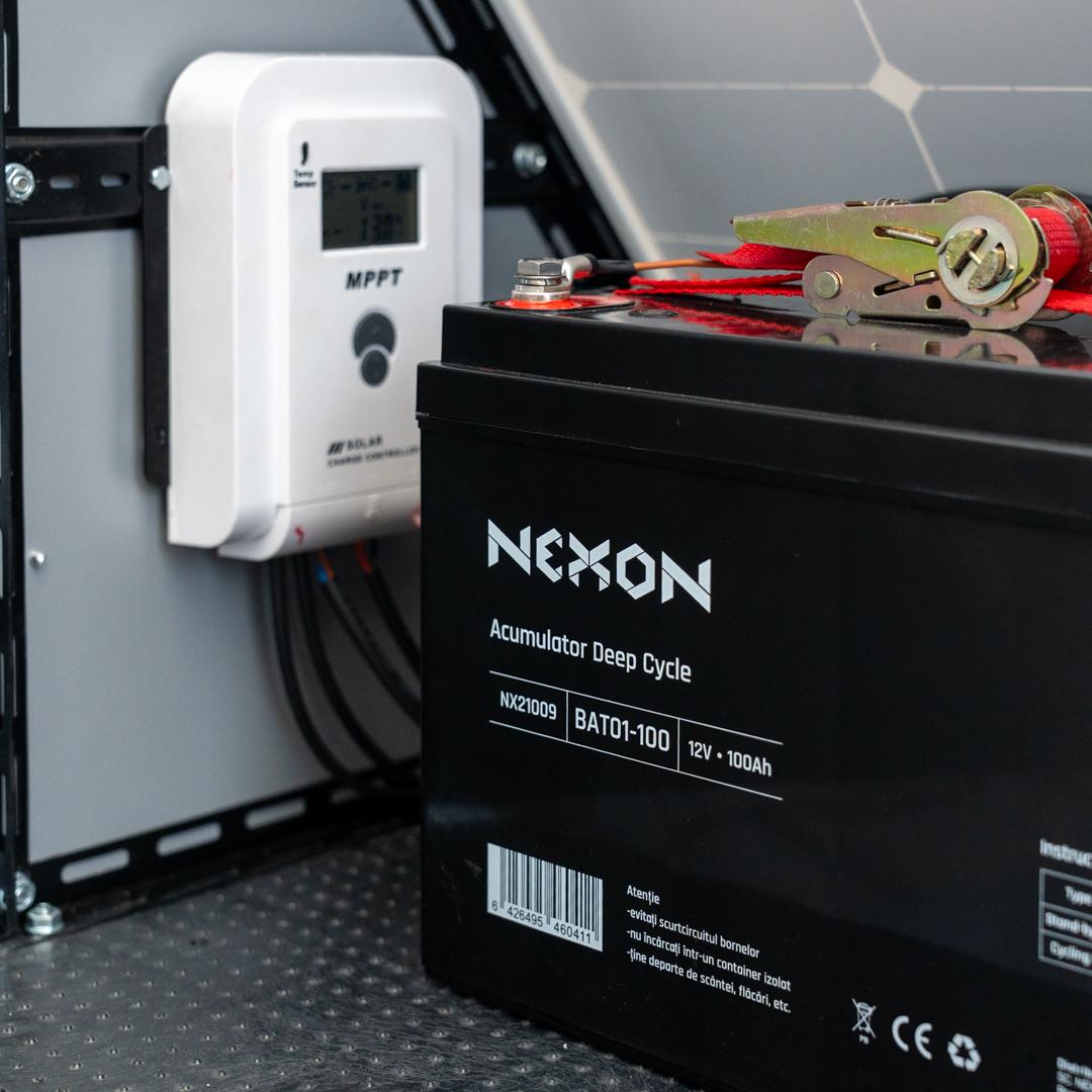 Portable Electric Fence NEXON PYRAMID 10J GPS with Solar Panel and Battery