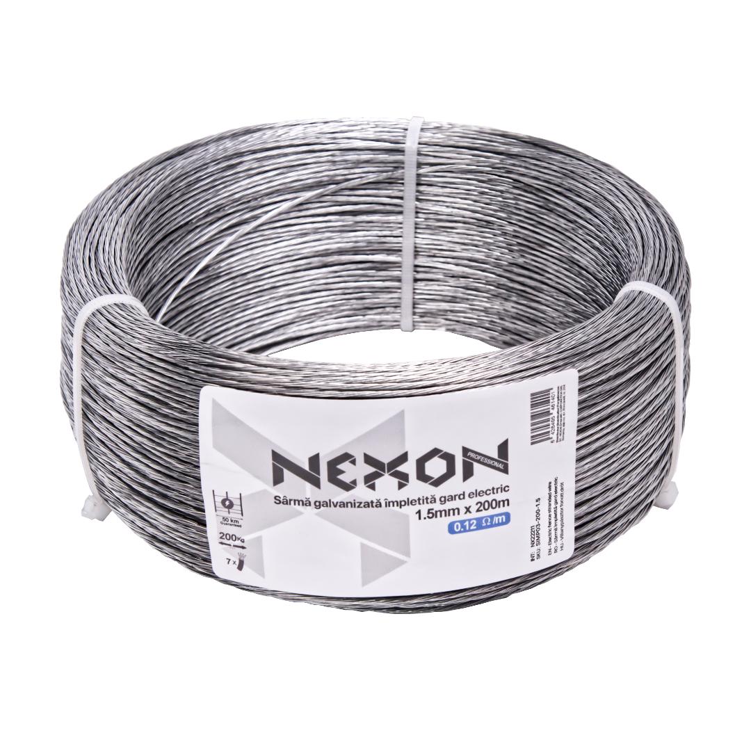 NEXON Horgonyzott drót villanypásztoorhoz 1.5mm, 200m, 7szál, 200kg