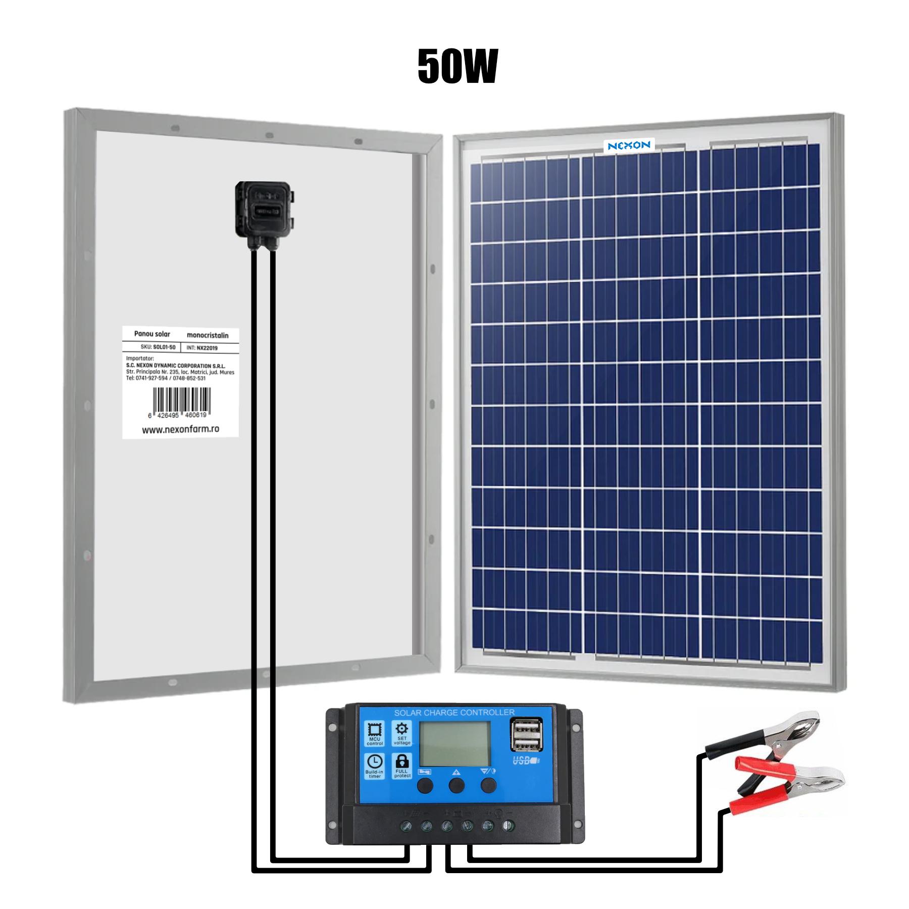 NEXON 50W napelem szabályozóval