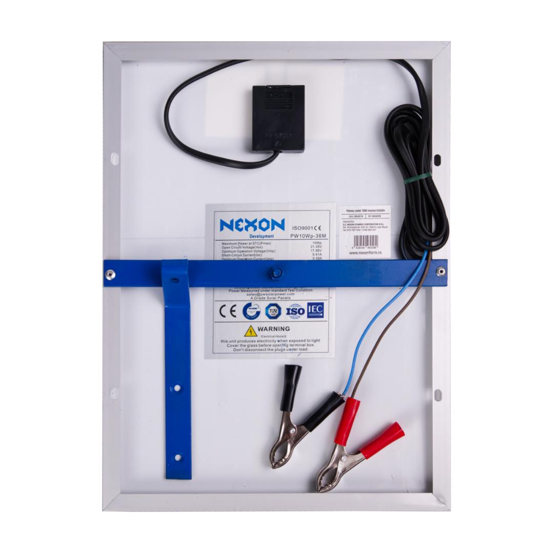 Panou solar gard electric cu suport NEXON 10W