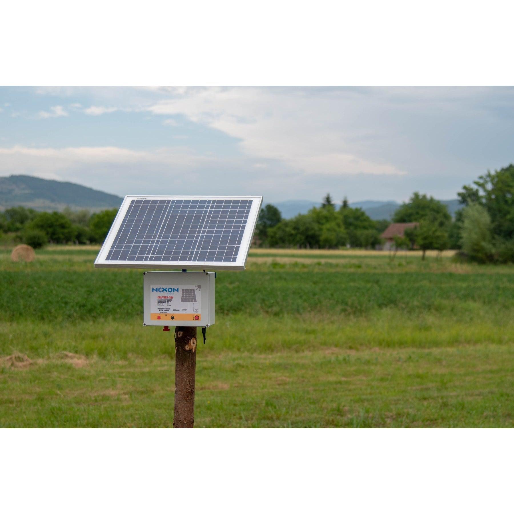 NEXON LIGHT 30W napelemes rendszer szabályozóval és 12V/17Ah akkumulátorral