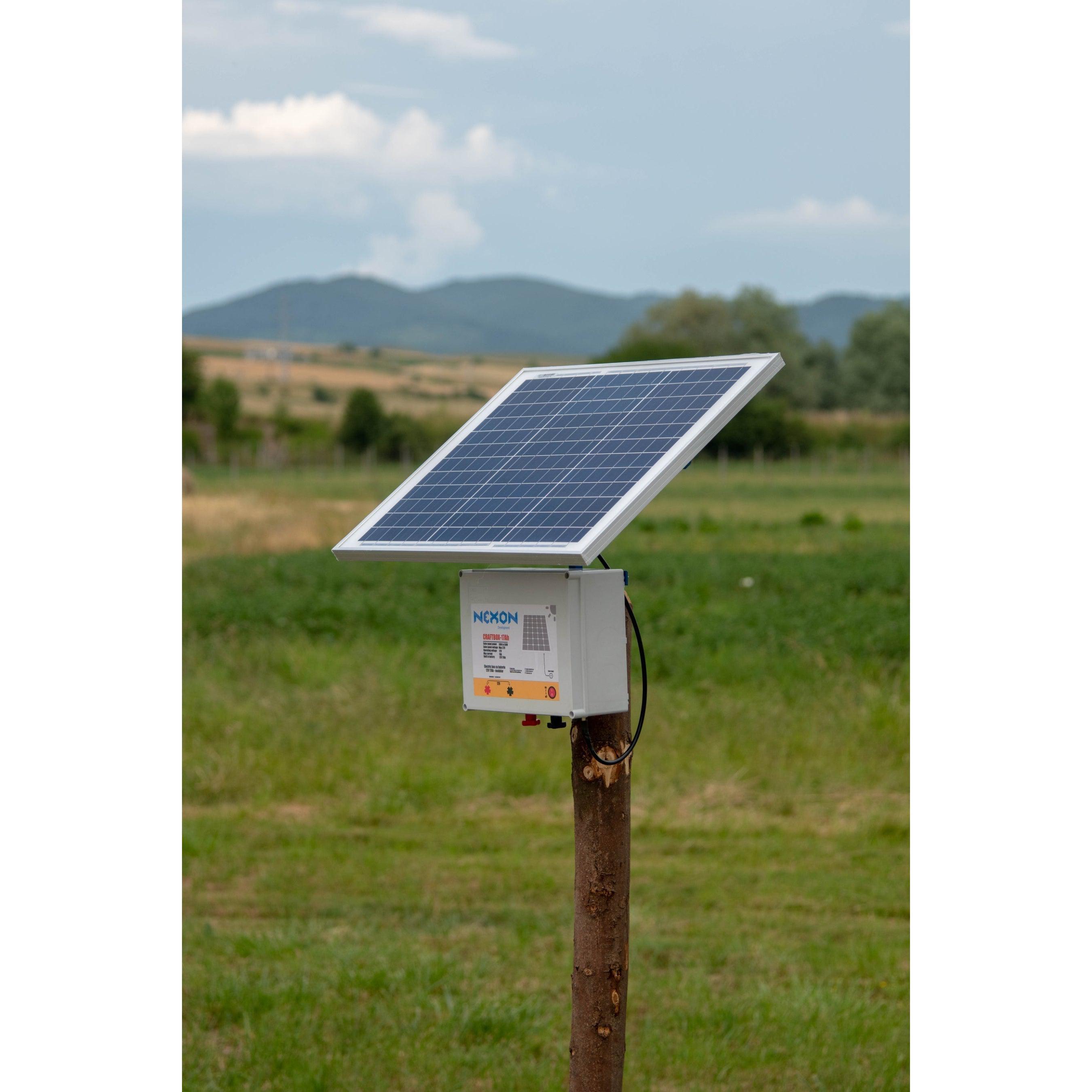 NEXON LIGHT 30W napelemes rendszer szabályozóval és 12V/17Ah akkumulátorral