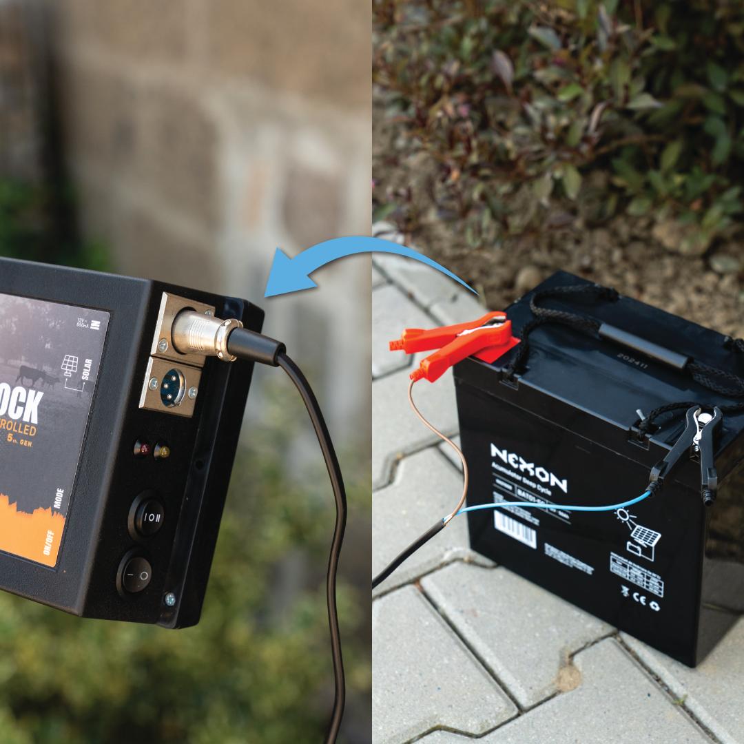 Kroki-XLR 3m Power & Ground Cable Set for NEXON Electric Fences
