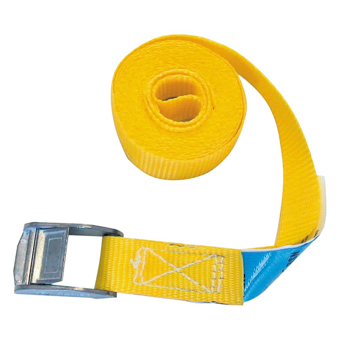 Cam Buckle Strap 5 m / 25 mm – 400 kg capacity, yellow