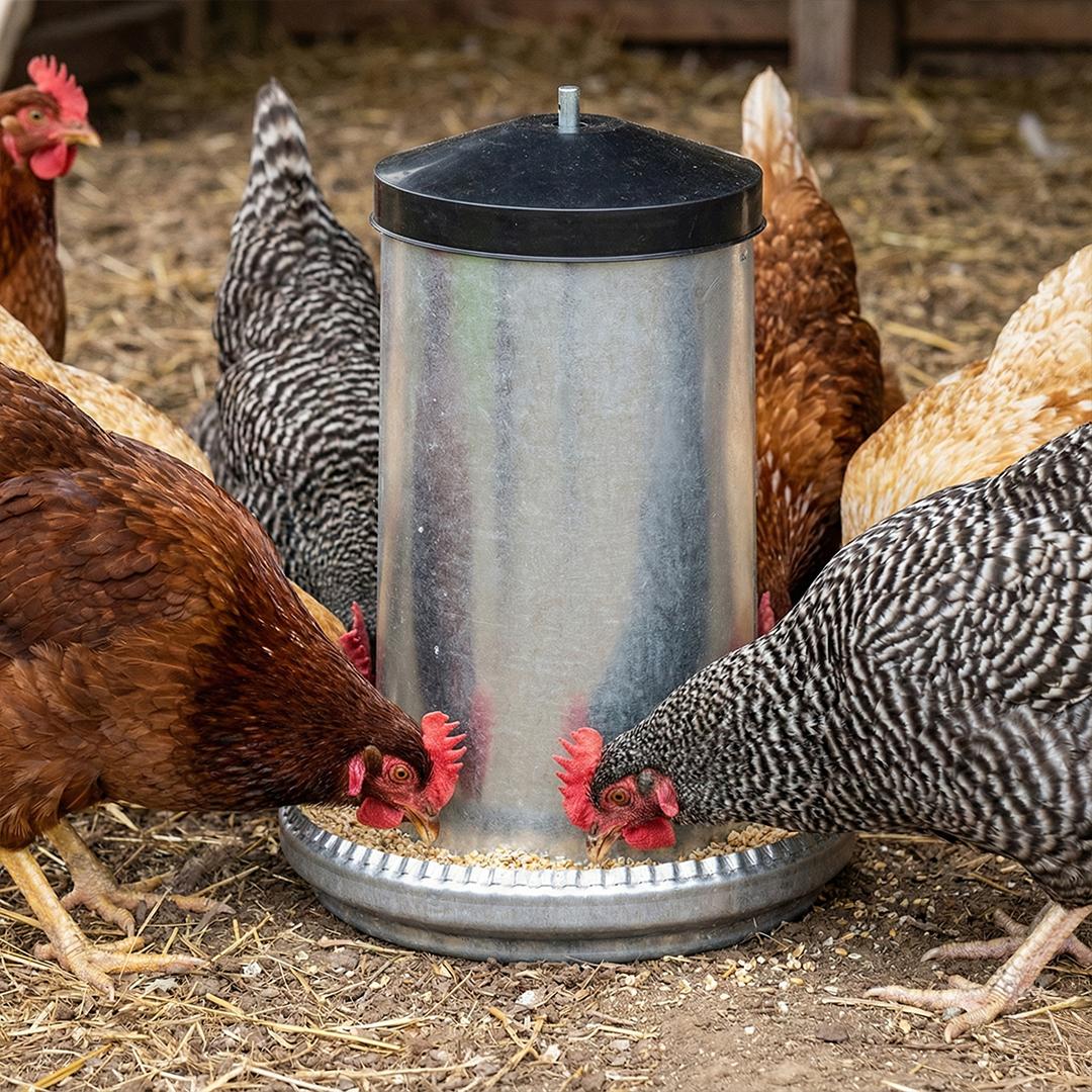 Fém etető 25L tyúkok és csirkék számára