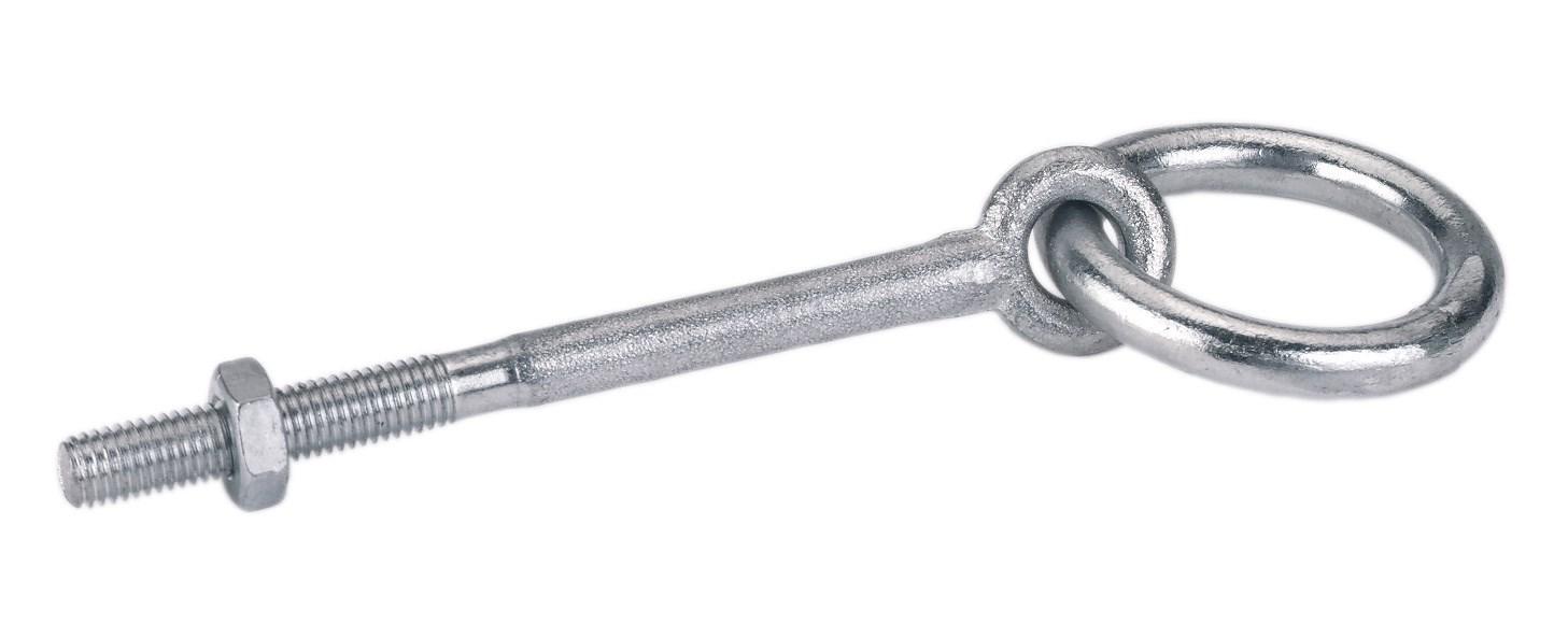 Galvanized threaded fixing ring 10 x 120 mm