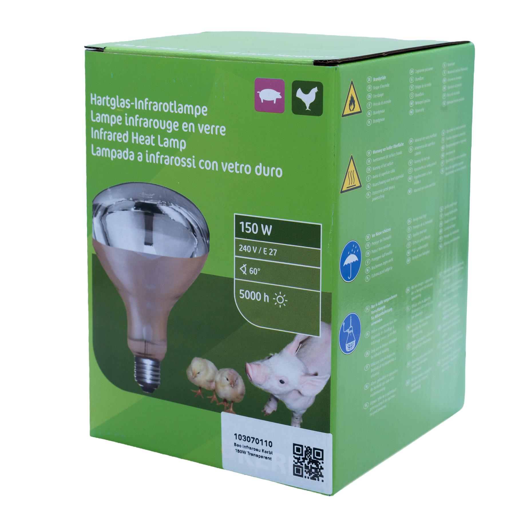 Kerbl 150W átlátszó infralámpa izzó
