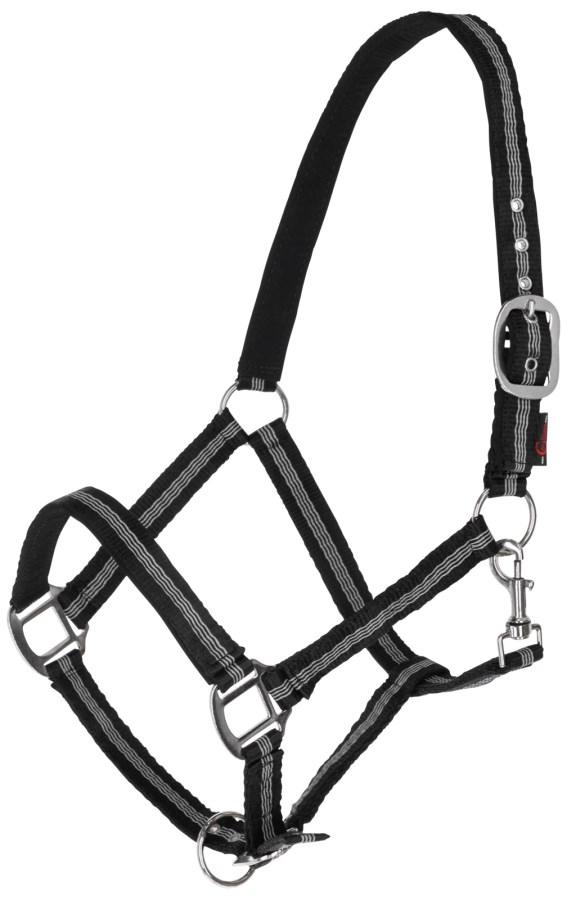 Adjustable synthetic horse halter dark blue