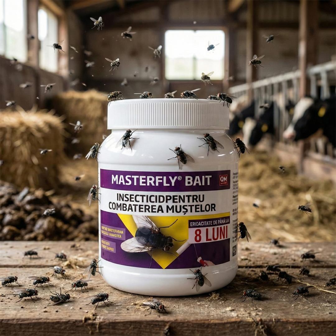 MASTERFLY BAIT professzionális rovarirtó – 125 g, legyek ellen, akár 8 hónapos hatással