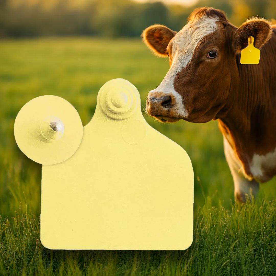 Maxi + Button cattle ear tags 20 pcs yellow