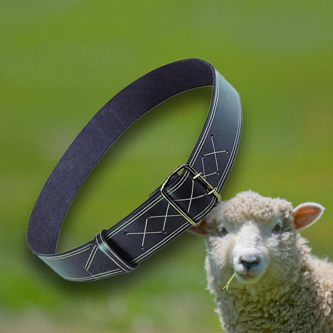 Barna bőr 90x4.7 cm szarvasmarha nyakörv