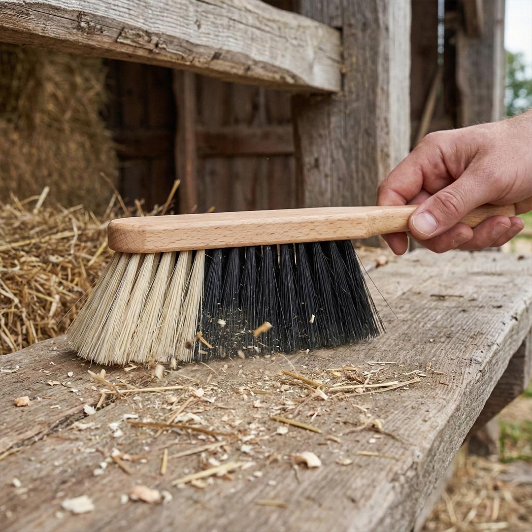 Lószőr kefé fa nyéllel
