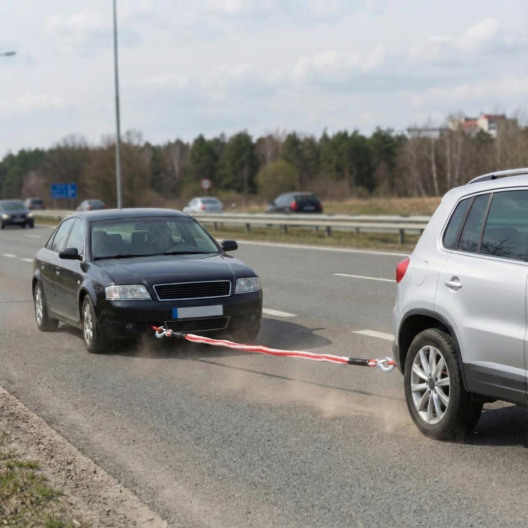 Vontatókötél, 28 kN, 4 m, piros
