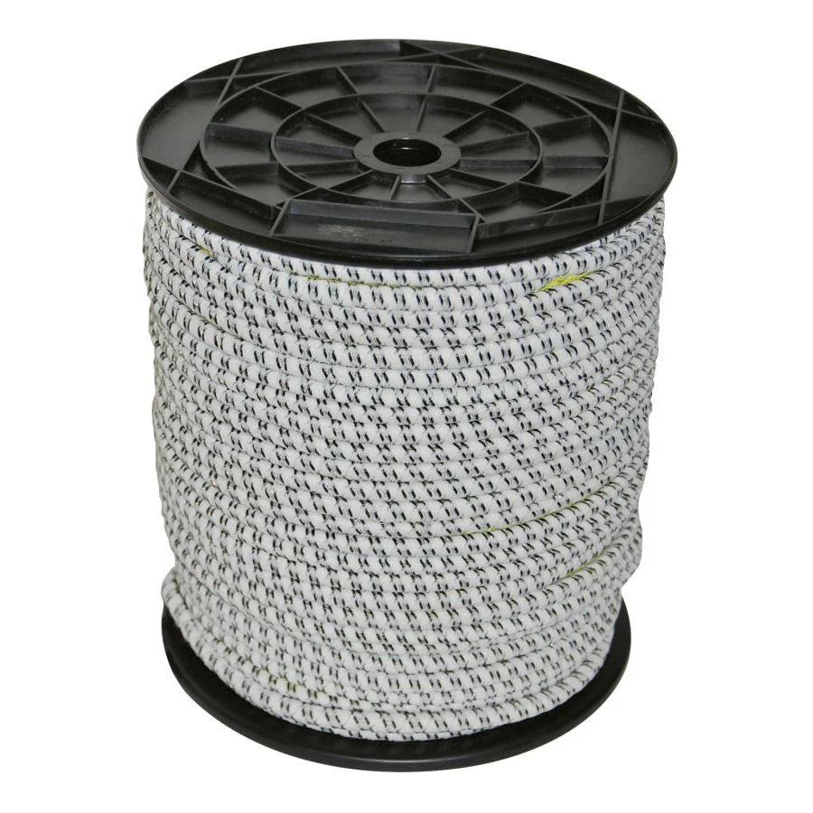 Rugalmas zsinór villanypásztorhoz – Ø 7 mm, fehér/fekete