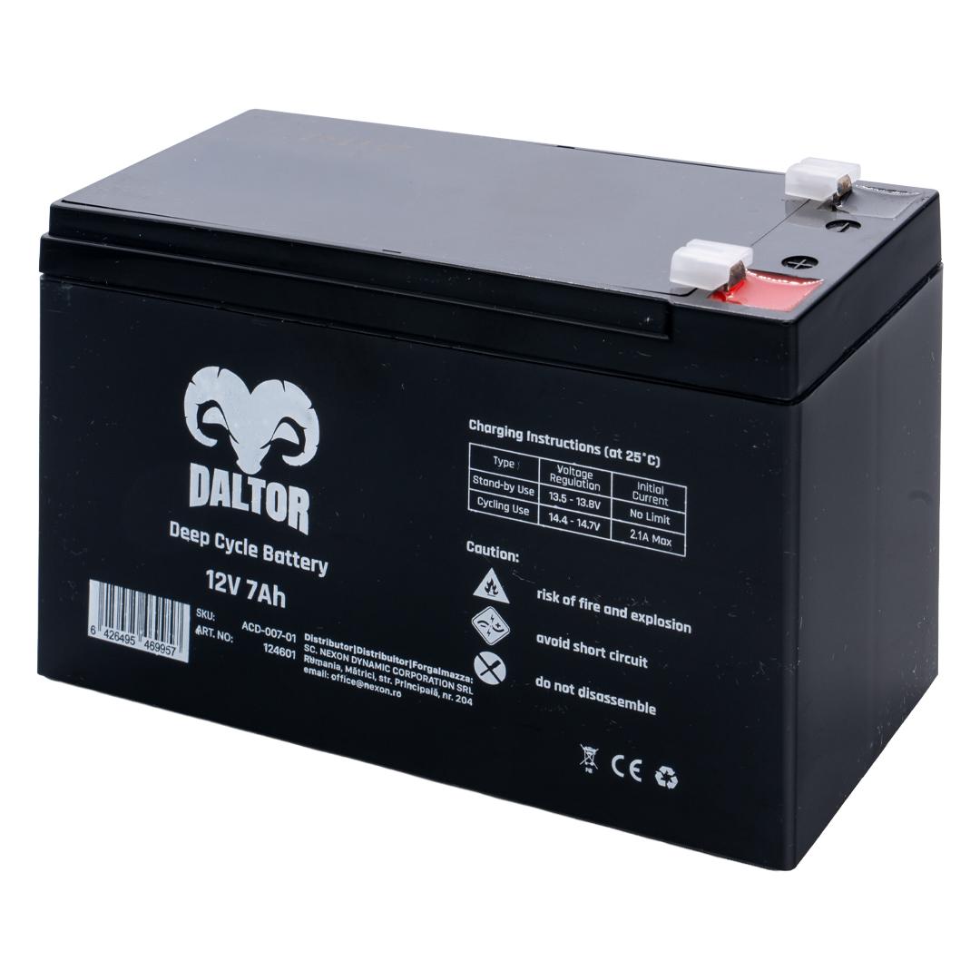 Baterie solară DALTOR 12V 7Ah – pentru gard electric