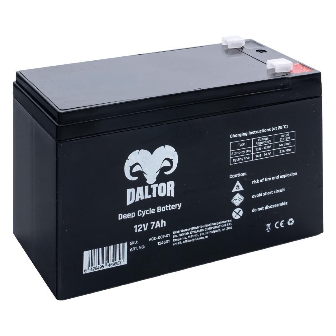 Baterie solară DALTOR 12V 7Ah – pentru gard electric