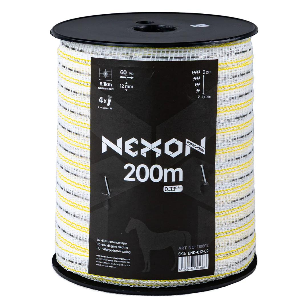 Bandă gard electric NEXON Professional 200m 4 lite 60kg