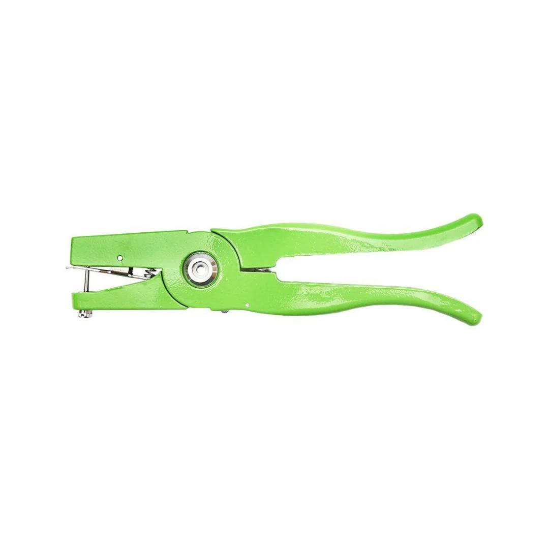 Green ear tag applicator with pin