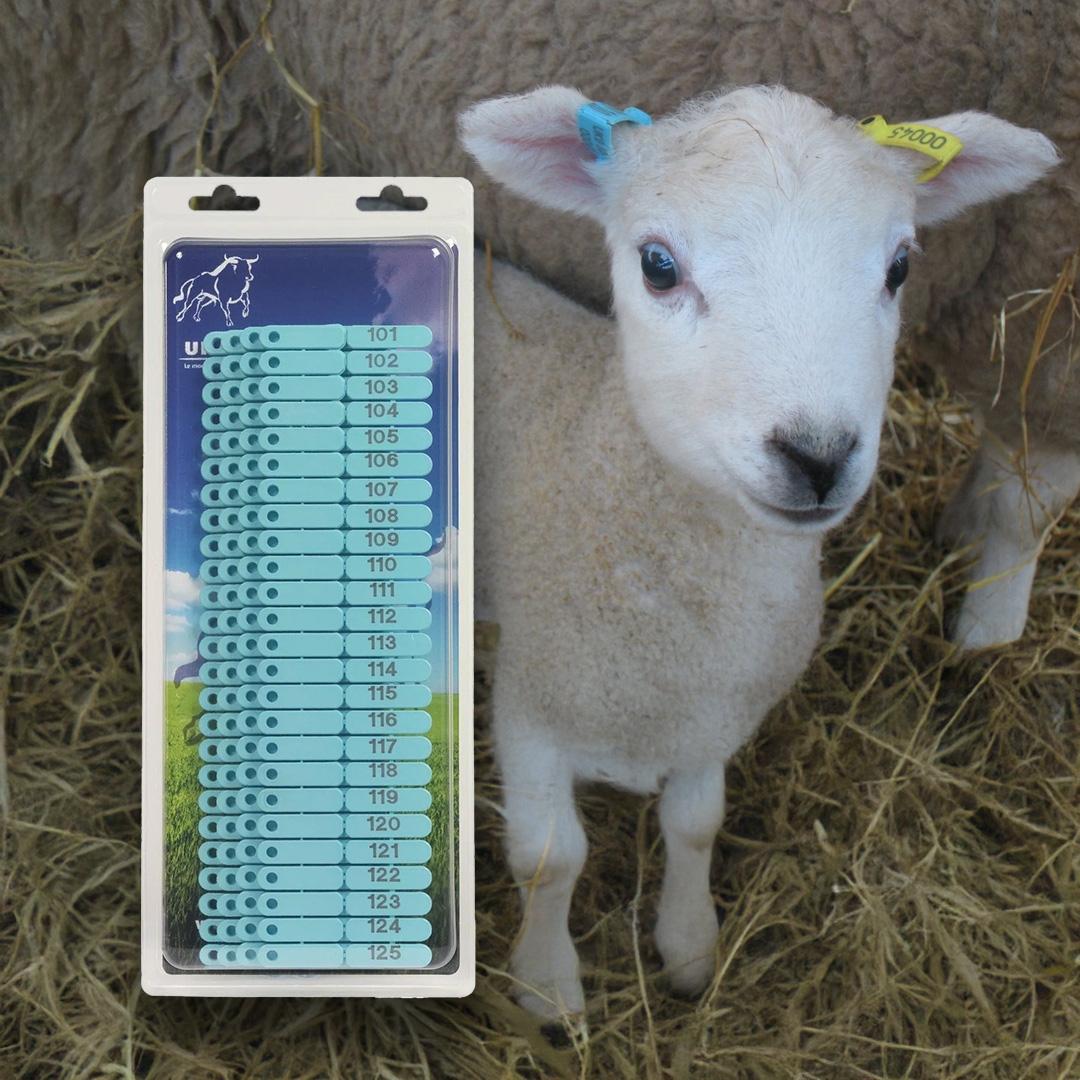 Füljelzők juhok, kecskék és sertések számára - 100 db (Numbers 1-100)