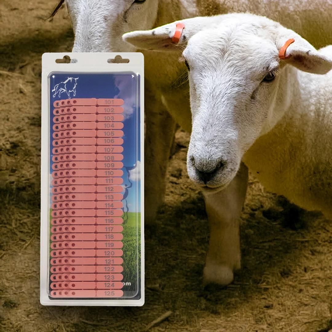 Füljelzők juhok, kecskék és sertések számára - 100 db (Numbers 1-100)