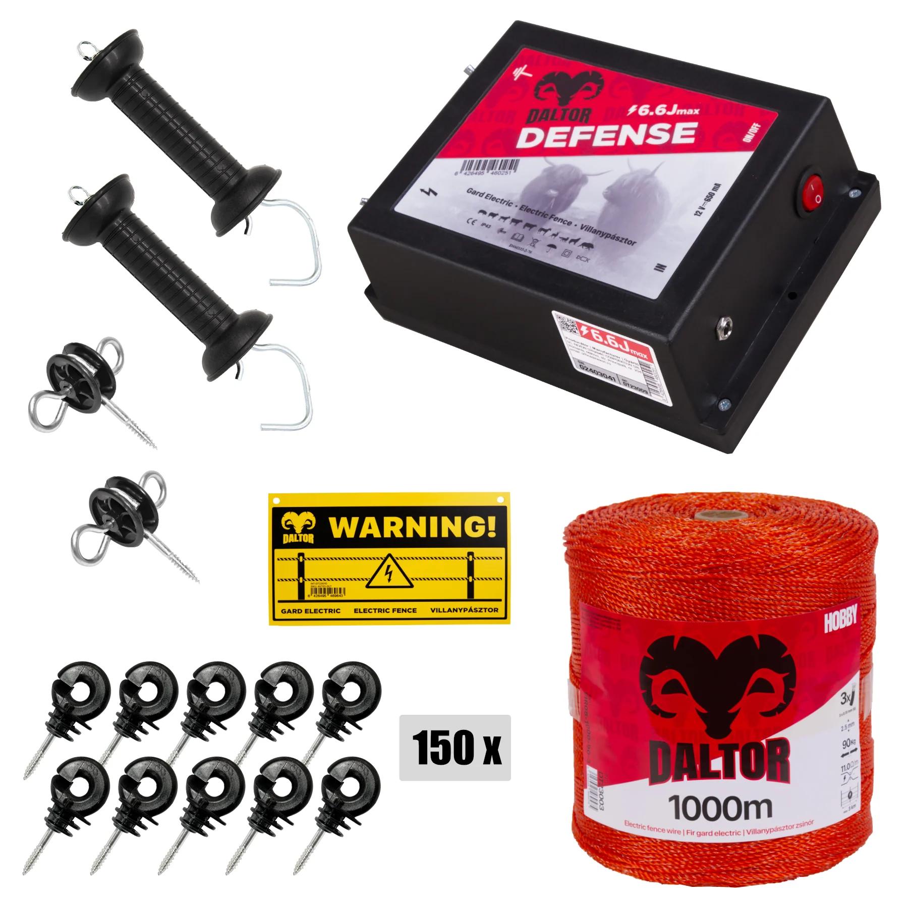 Pachet gard electric DALTOR Defense 6.6J, 1000m
