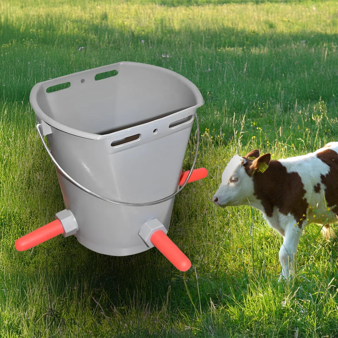 Galeata adapatoare, 8L cu 3 suzete pentru alaptat vitei